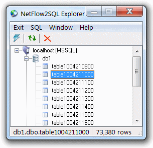 NetFlow2SQL Explorer - Main Window
