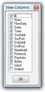 NetFlow2SQL Explorer - Columns