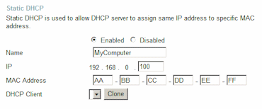 D-Link Router Static DHCP