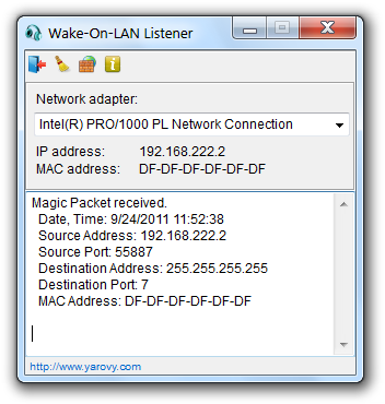 Wake-On-LAN Listener