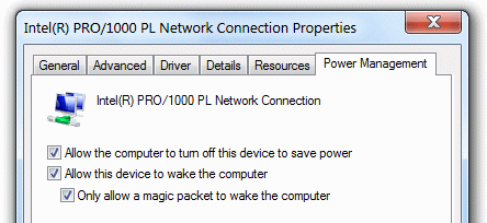 Wake-On-LAN Computer Configuration - Network