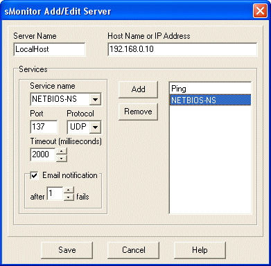Add/Edit Server