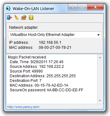 Wake-On-LAN Listener